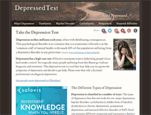 Tablet Screenshot of depressedtest.com